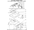 Kenmore 11084090610 top and console parts diagram