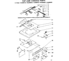 Kenmore 11084090220 top and console parts diagram