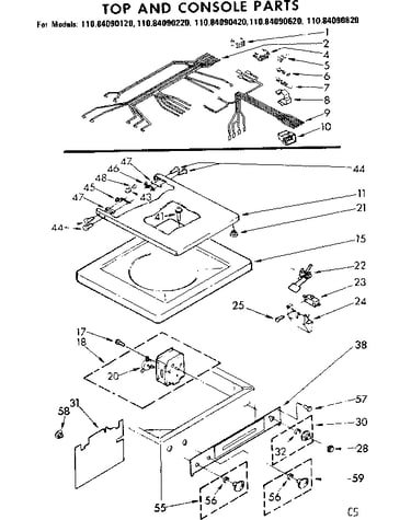 Top and console parts