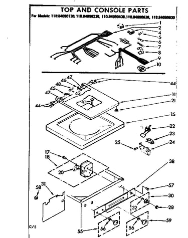 Top and console parts