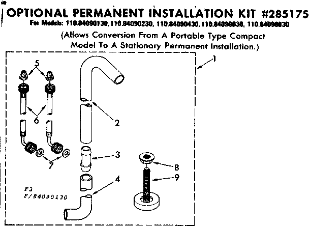 OPTIONAL PERMANENT INSTALLATION KIT