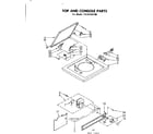 Kenmore 11084350100 top and console parts diagram