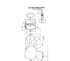 Kenmore 11084350100 tub and basket parts diagram
