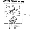 Kenmore 11084370100 water pump parts diagram