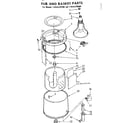 Kenmore 11084370100 tub and basket parts diagram