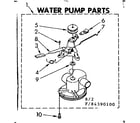 Kenmore 11084390300 water pump parts diagram