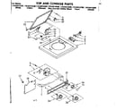 Kenmore 11084416300 top and console parts diagram