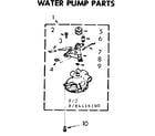 Kenmore 11084416800 water pump parts diagram