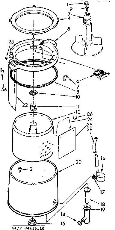 Tub and basket parts