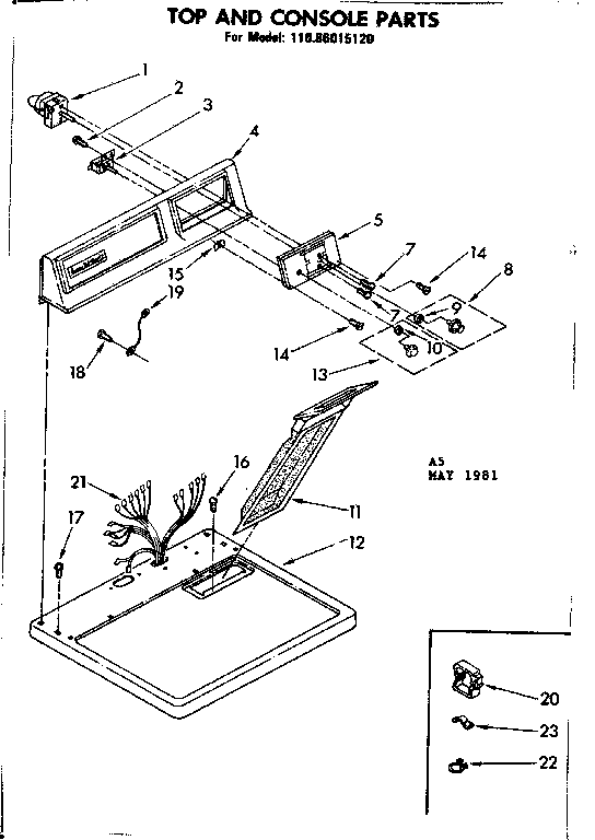 Top and console parts