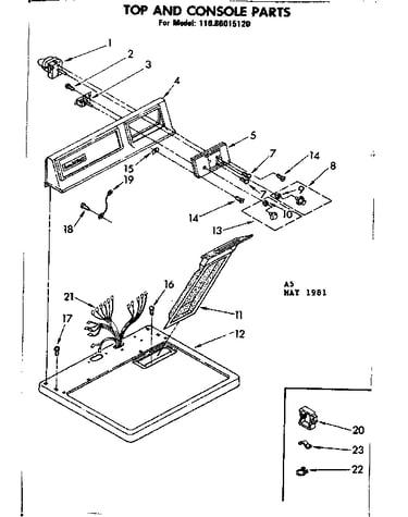 Top and console parts