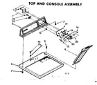 Kenmore 11086030100 top and console assembly diagram