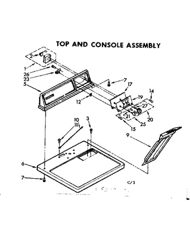Top and console assembly