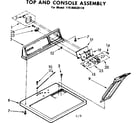 Kenmore 11086030110 top and console assembly diagram