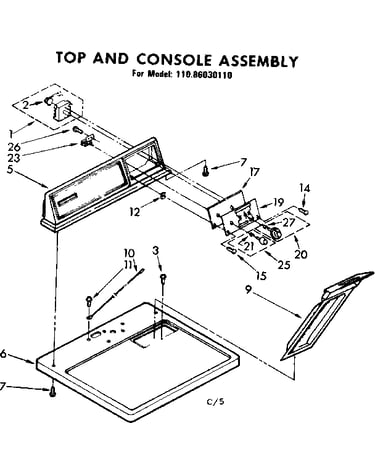 Top and console assembly