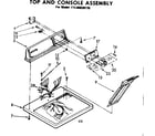 Kenmore 11086030120 top and console assembly diagram