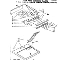Kenmore 11086071400 top and console parts diagram