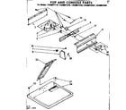 Kenmore 11086071210 top and console parts diagram