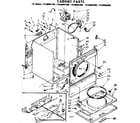 Kenmore 11086082400 cabinet parts diagram