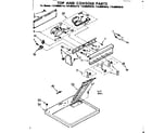 Kenmore 11086093210 top and console parts diagram