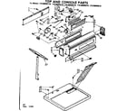 Kenmore 11086094210 top and console parts diagram