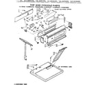Kenmore 11086094850 top and console parts diagram