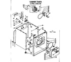 Kenmore 11086115100 cabinet parts diagram