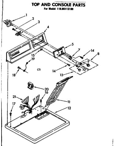 Top and console parts