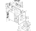 Kenmore 11086130110 cabinet parts diagram
