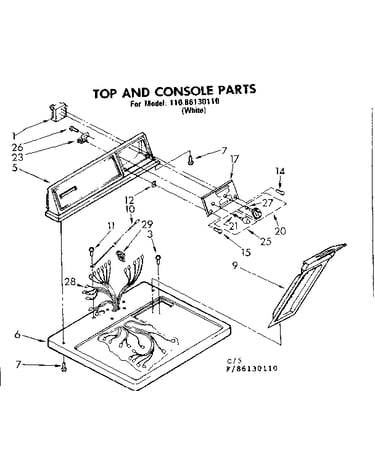 Top and console parts
