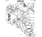 Kenmore 11086151100 cabinet parts diagram