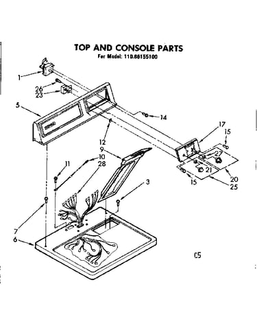 Top and console parts