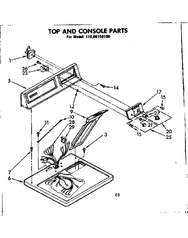 Top and console parts