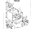 Kenmore 11086157100 cabinet parts diagram