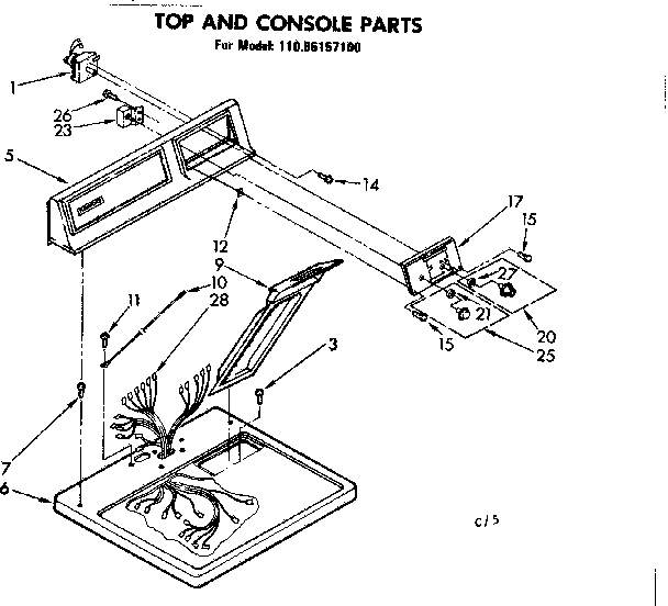 Top and console parts