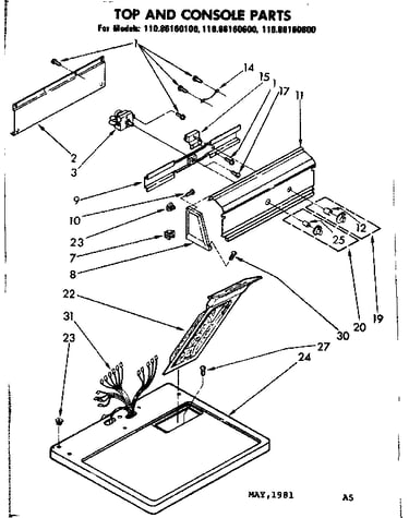 Top and console parts