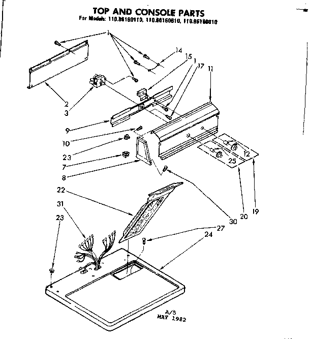 Top and console parts