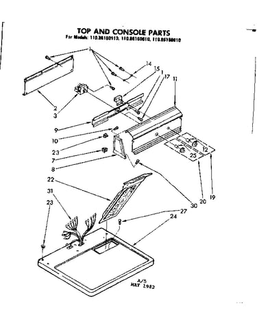Top and console parts