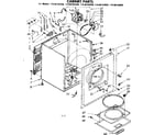 Kenmore 11086163100 cabinet parts diagram