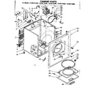 Kenmore 11086172400 cabinet parts diagram