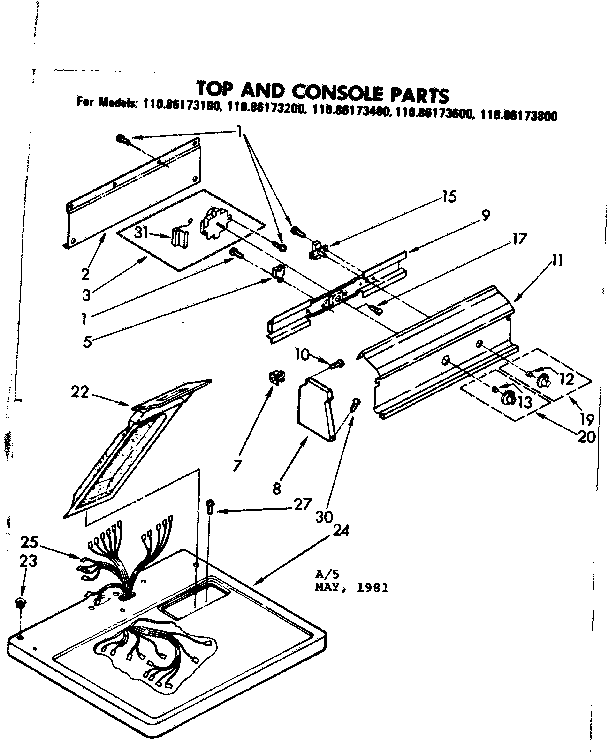 TOP AND CONSOLE PARTS