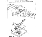 Kenmore 11086180800 top and console parts diagram