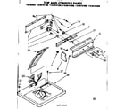 Kenmore 11086181200 top and console parts diagram