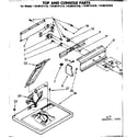 Kenmore 11086181410 top and console parts diagram