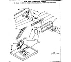 Kenmore 11086181610 top and console parts diagram
