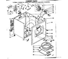 Kenmore 11086181610 cabinet parts diagram