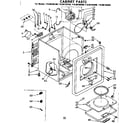 Kenmore 11086185600 cabinet parts diagram
