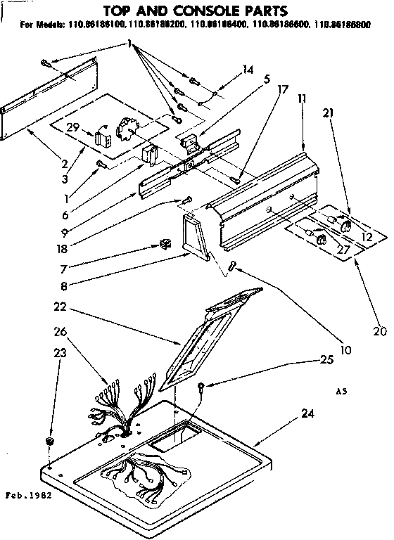 Top and console parts