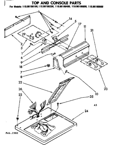 Top and console parts