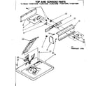 Kenmore 11086273600 top and console parts diagram